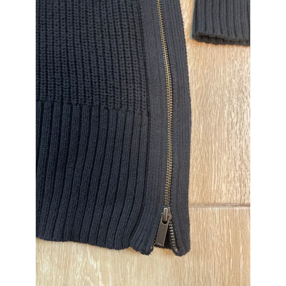 Banana Republic Womens M Black Ribbed Turtleneck Sweater Dress Side Zip - Picture 7 of 8